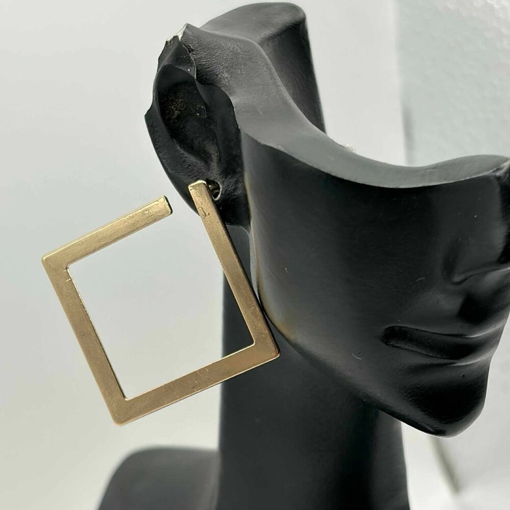 Gold Square Earrings